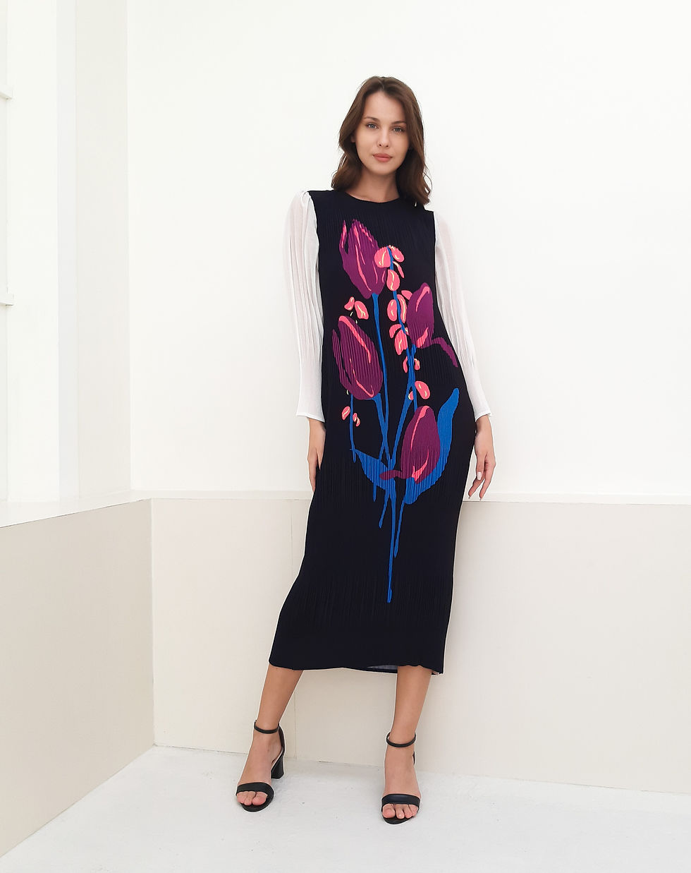 Thumbnail: Tulip dress cocktail dress pleated, Designer dress beach wedding