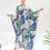 Thumbnail: Hibiscus Kaftan Full Length, Hawaii Travel Kaftan Gift, Tropical Prints Kaftan