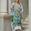 Miniature : Silk Kaftan Plus Size -Green Caftan Dress Designer Luxury Gown