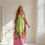 Miniaturbild: Pink kaftan cruise dress, resort kaftan custome length