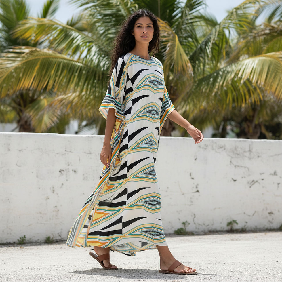 Miniaturbild: Summer kaftan cotton long dress, custom length, easy wear house dress