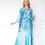 サムネイル： Blue Silk Kaftan Louise Paris Kaftan Silk Dress, LuxuryResort Wear