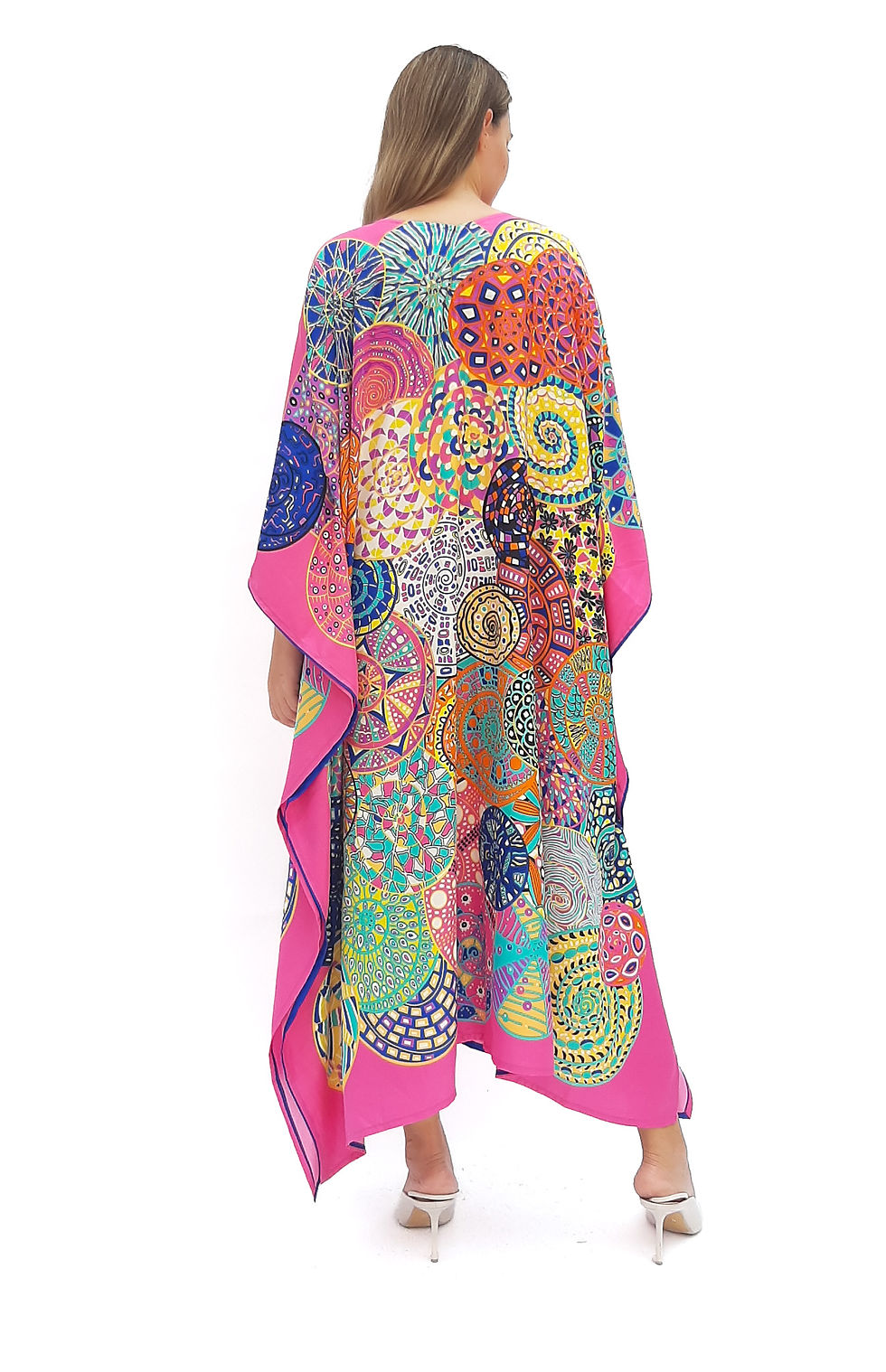 Thumbnail: Summer Kaftan Silk Twill- Resort Wear Caftan Luxury Dressing Cruise