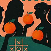 Cover art of three girls holding oranges.
