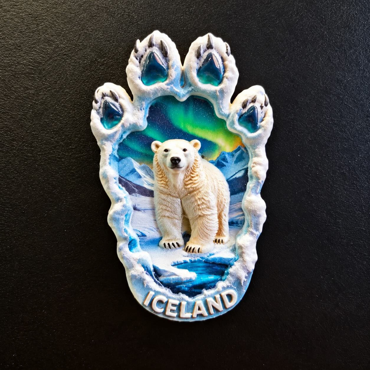🇮🇸 Iceland 3D Polar Bear Paw Souvenir Fridge Magnet €5.99