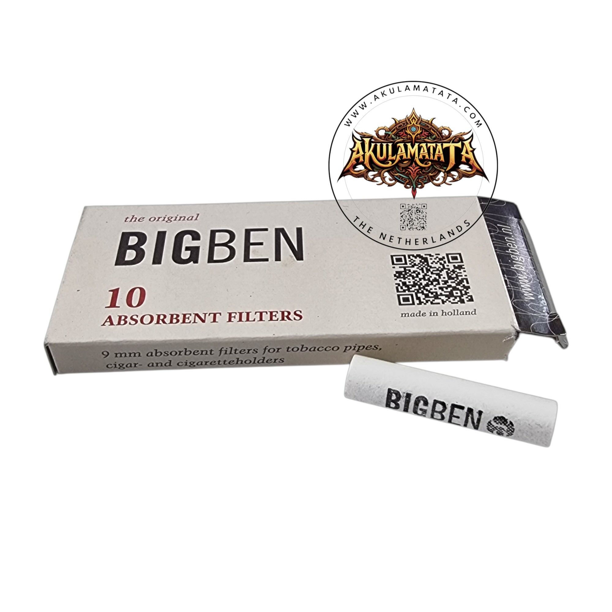 BigBen 9mm Absorbent Pipe Filters – 10 Pieces €2.49