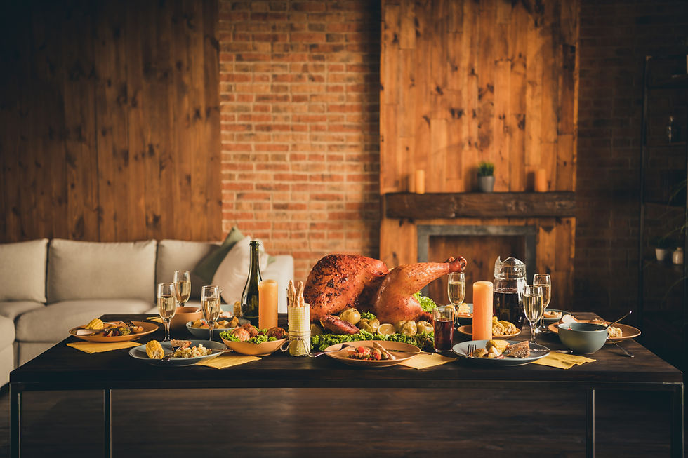 photo-big-baked-roast-stuffed-turkey-salad-fruit-decor-canadian-family-left-dinner-plates-