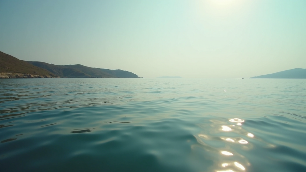 Close-up view of the Sea of Galilee