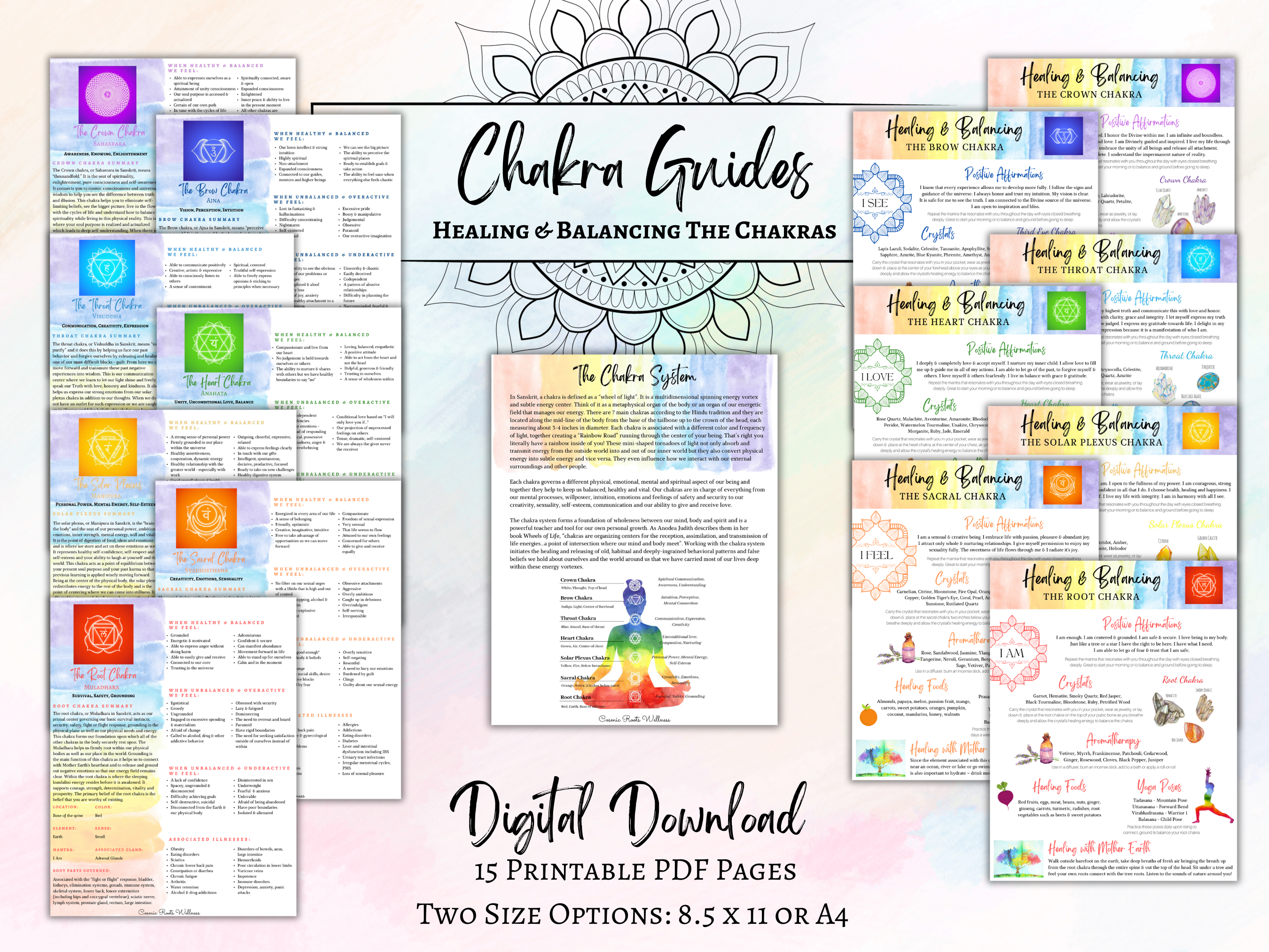 Printable Chakra Balancing Guides