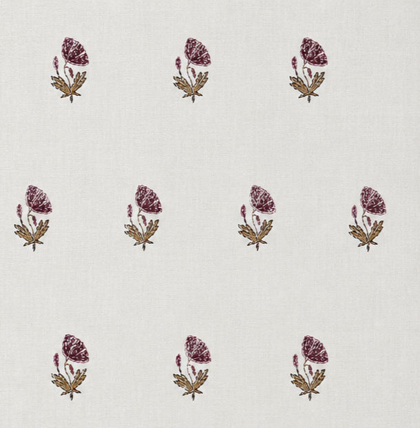 Miniature : Mughal Poppy on linen