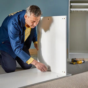 handyman assembles ikea furniture in vancouver