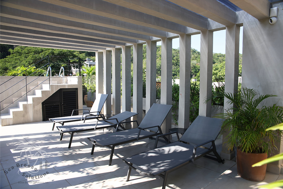 Lounge and read a book at Terra Nova condos Huatulco