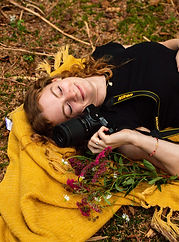 Girl posing with camera