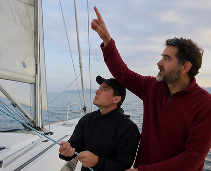 Skippertraining Meilensammeln auf der Pianoforte Beneteau46.1 Segelboot Yacht