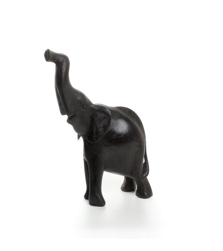 Ebony Raised Trunk Elephant
