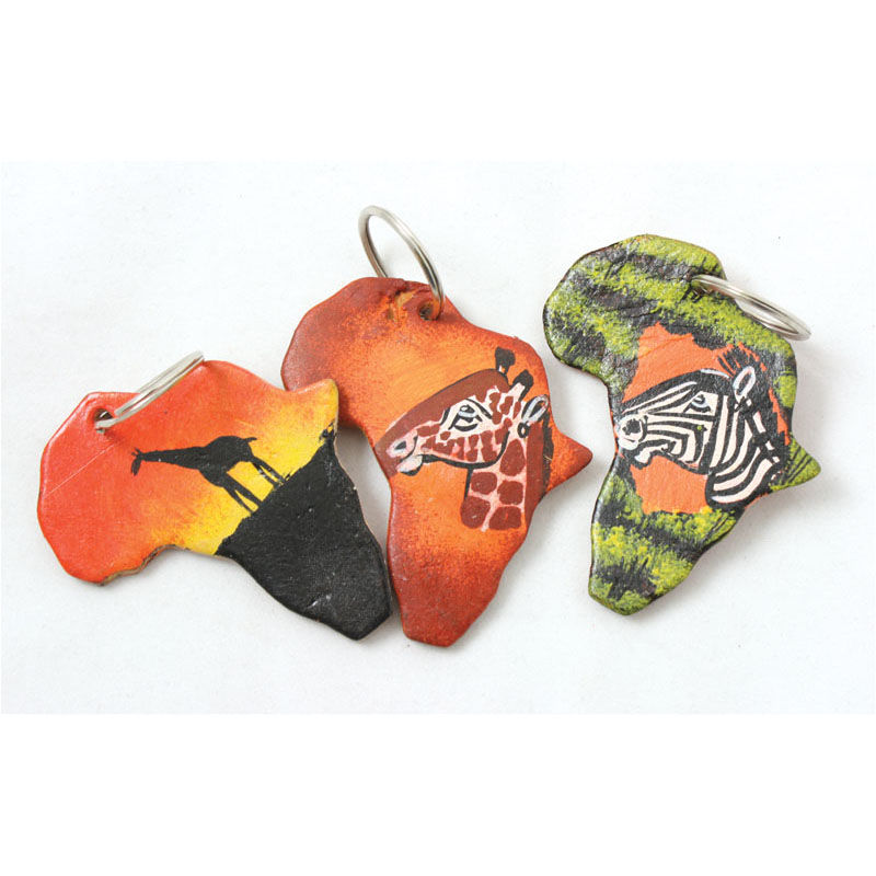 Leather African Safari Key Chain