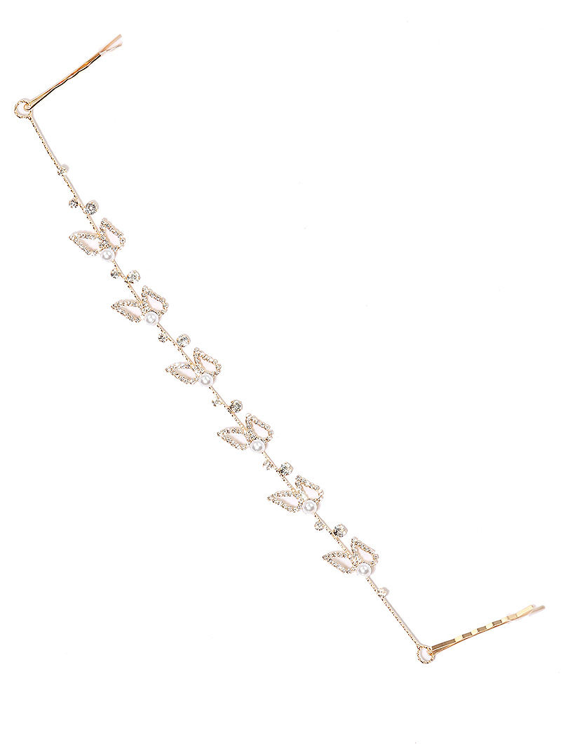 Pearl And Rhinestone Wire Headpiece