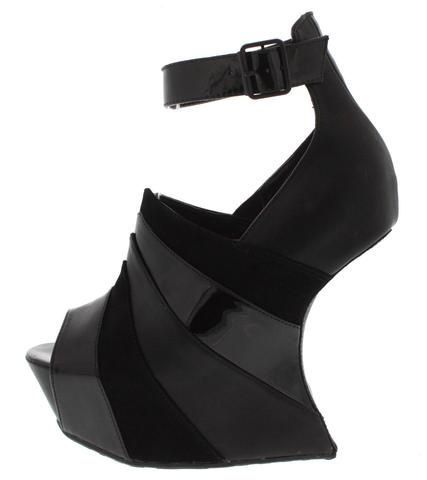 Thumbnail: VIRUS BLACK OVERLAP HEEL-LESS WEDGE