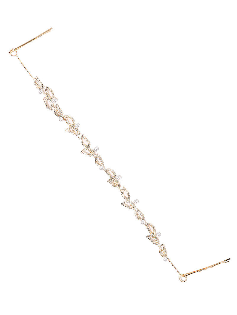 Pearl And Rhinestone Wire Headpiece