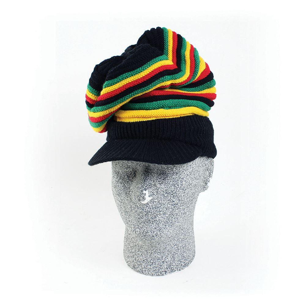 Rasta Long Viser Cap: Style-3