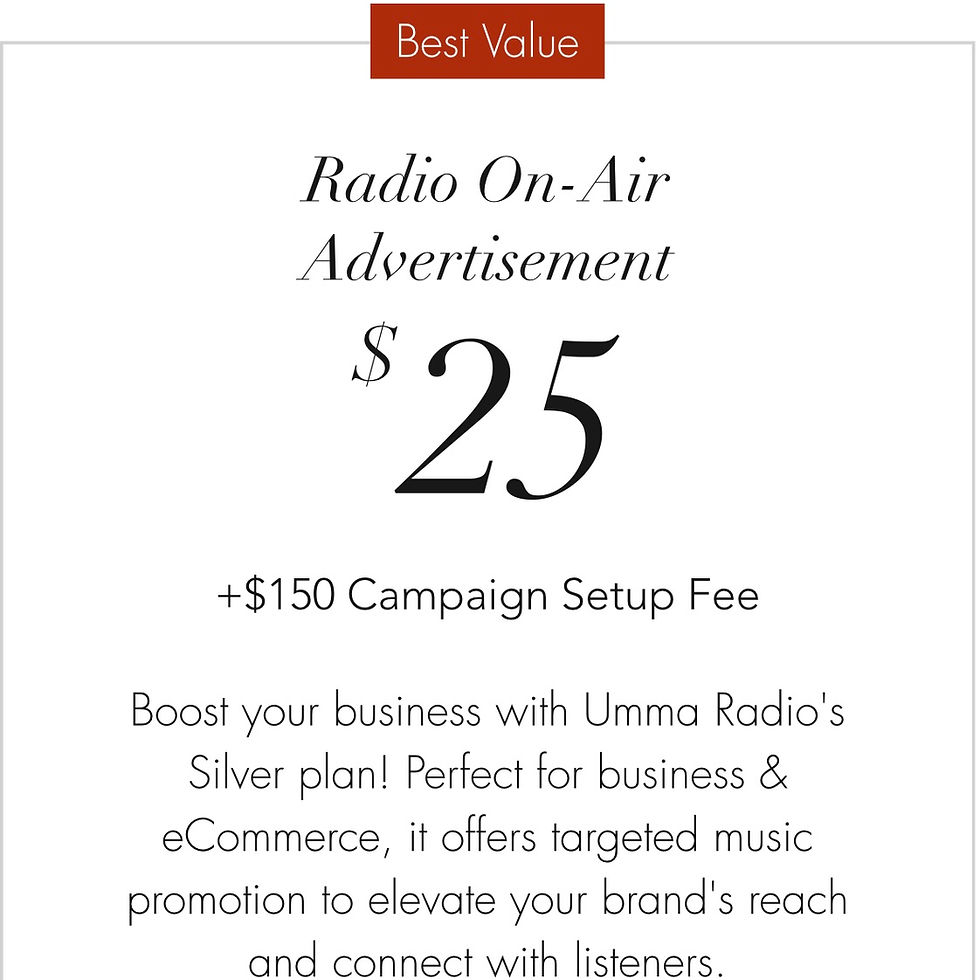 Pricing campaign | Umma Radio
