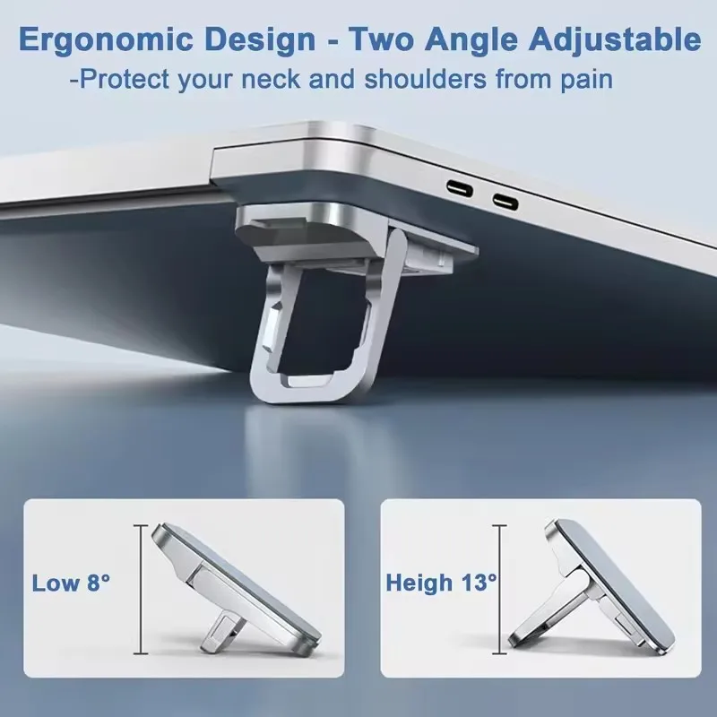 Miniatura: 2PCS Mini Foldable Laptop Stand Portable Computer Keyboard Riser with 2 Adjustab