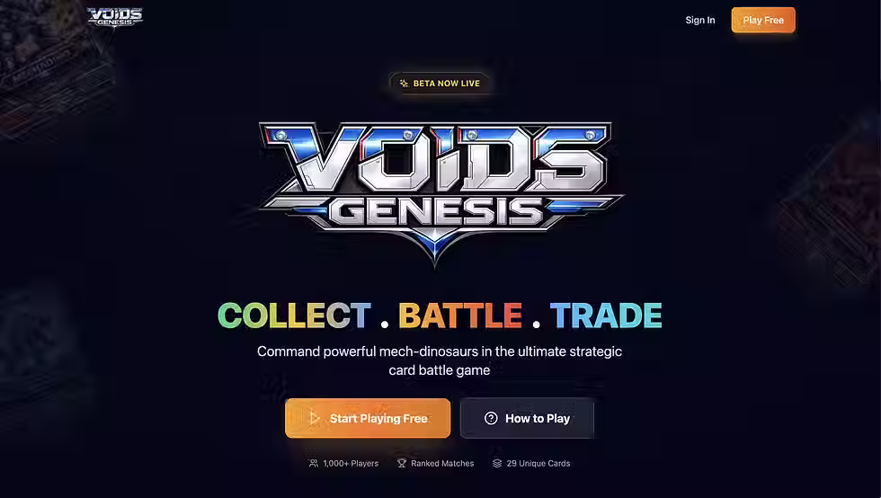Voids Genesis TCG AI Agents Go Live