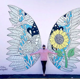 Butterfly mural