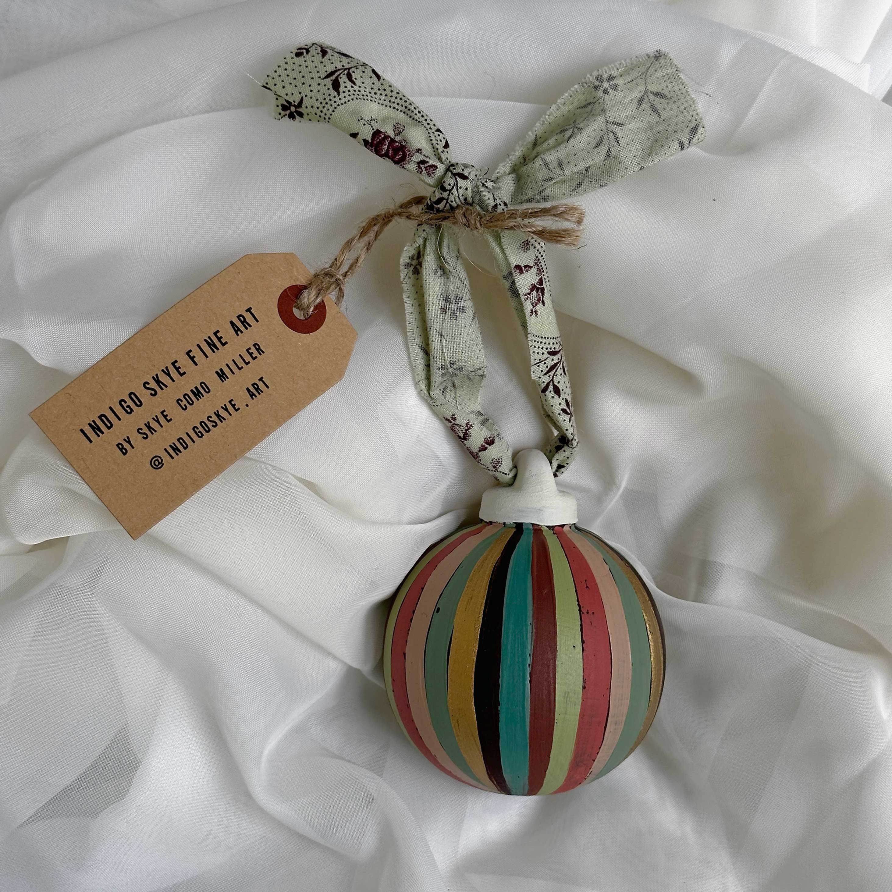 "The Clementine" Ceramic Ball Ornament