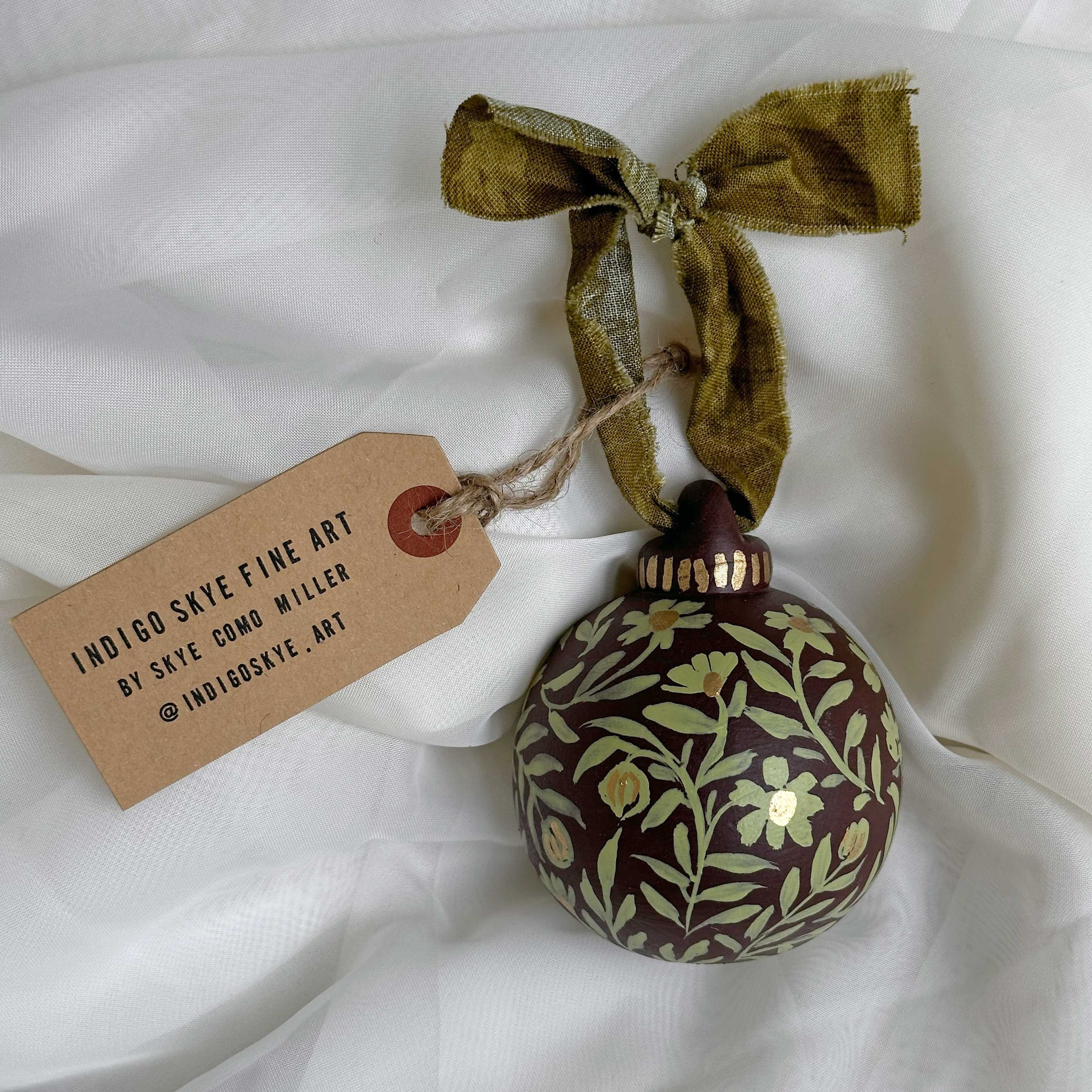 "The Odette" Ceramic Ball Ornament