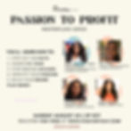 Passion To Profit Masterclass Series
