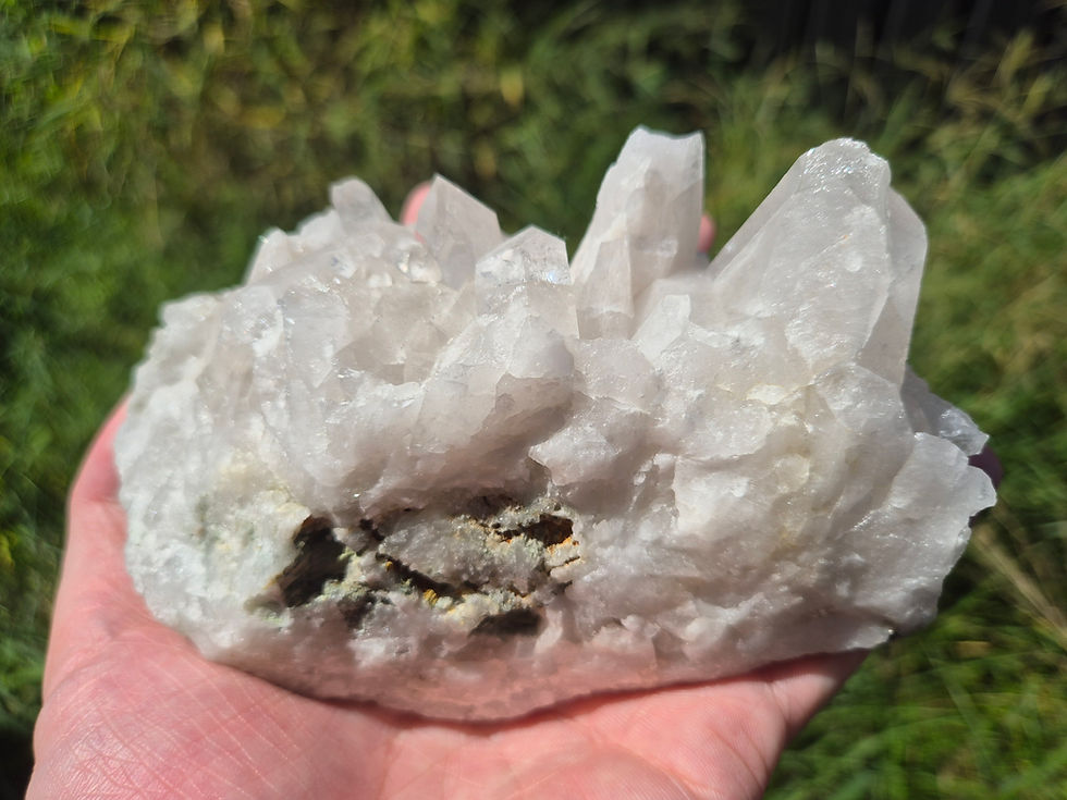 Large Quartz Specimen with Green Inclusions