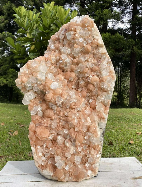 Huge crystal specimen from India in a Brisbane park. 