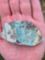 Rough Amazonite and Smokey Quartz Chunk