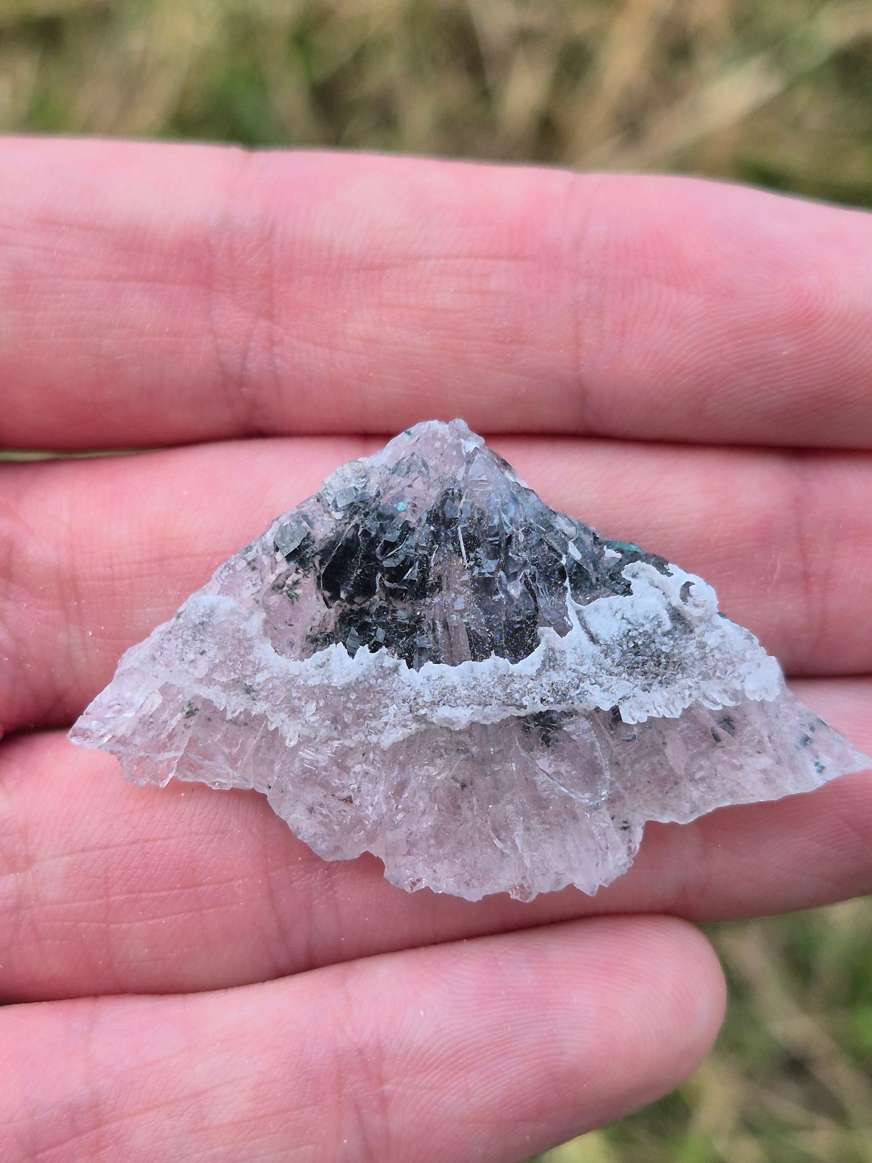 High Grade Flower Amethyst with Black Inclusions