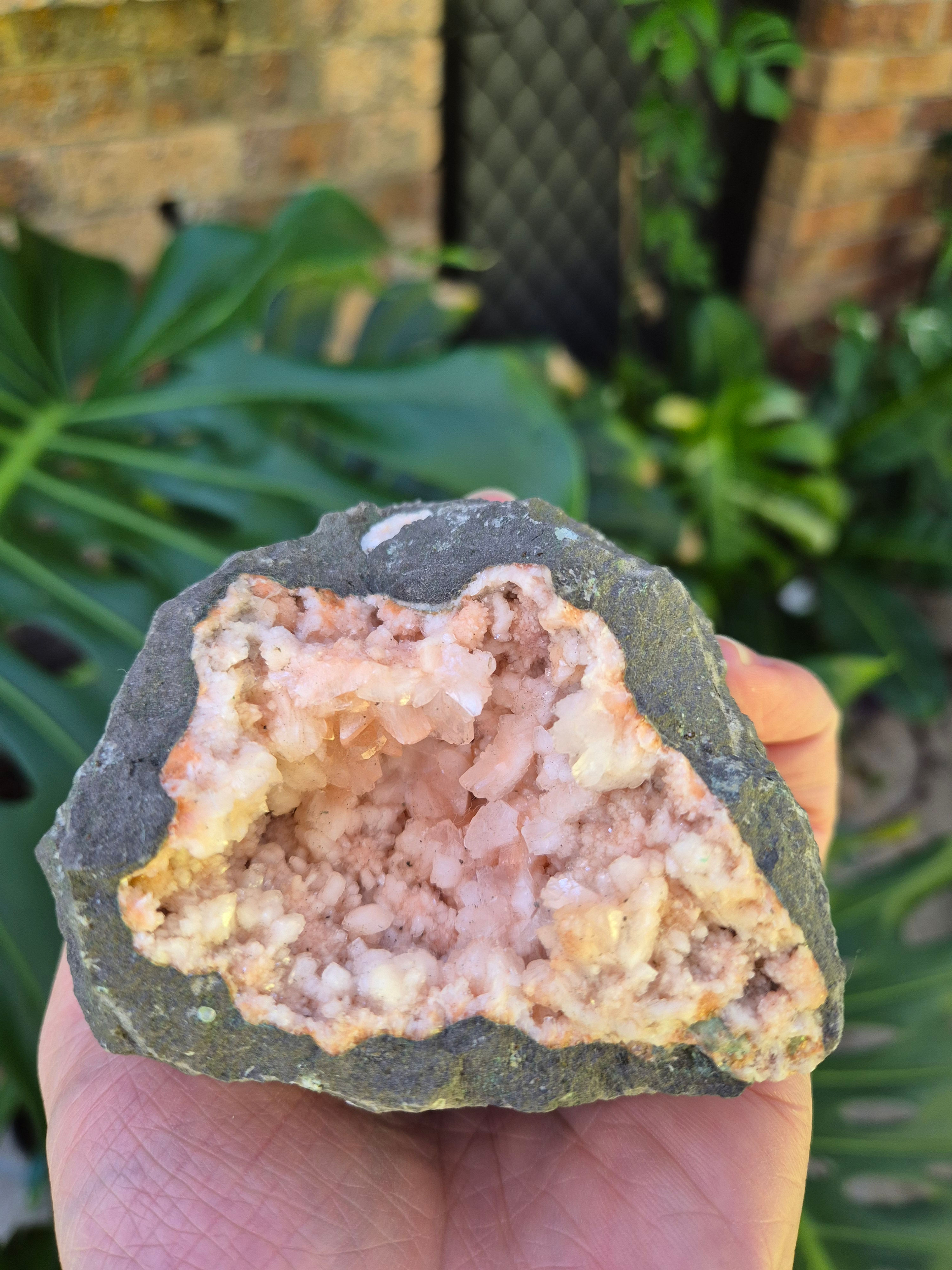 Pink Heulandite Crystal Specimen