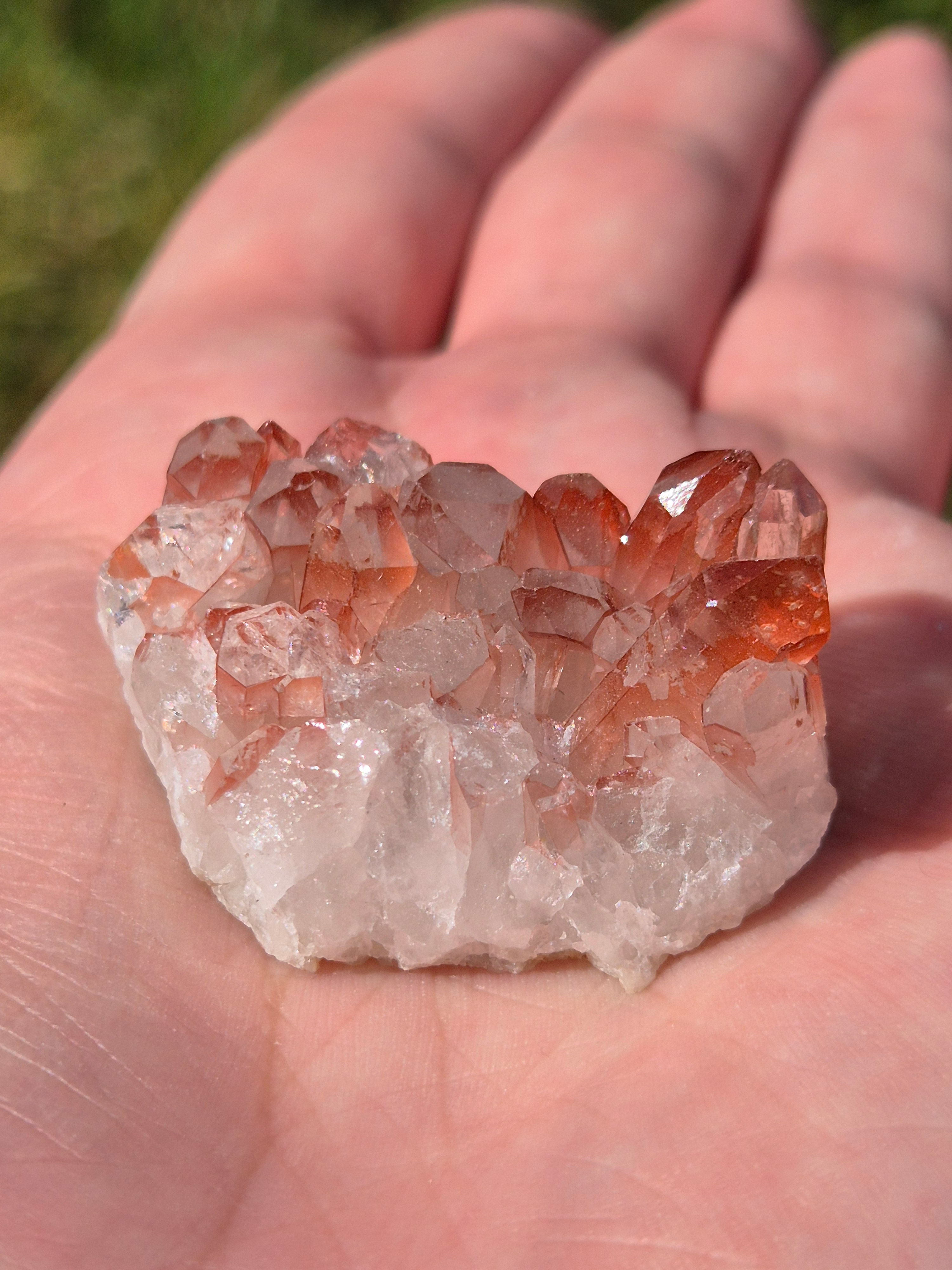 Extremely High Grade Pink Lithium Quartz Cluster #9