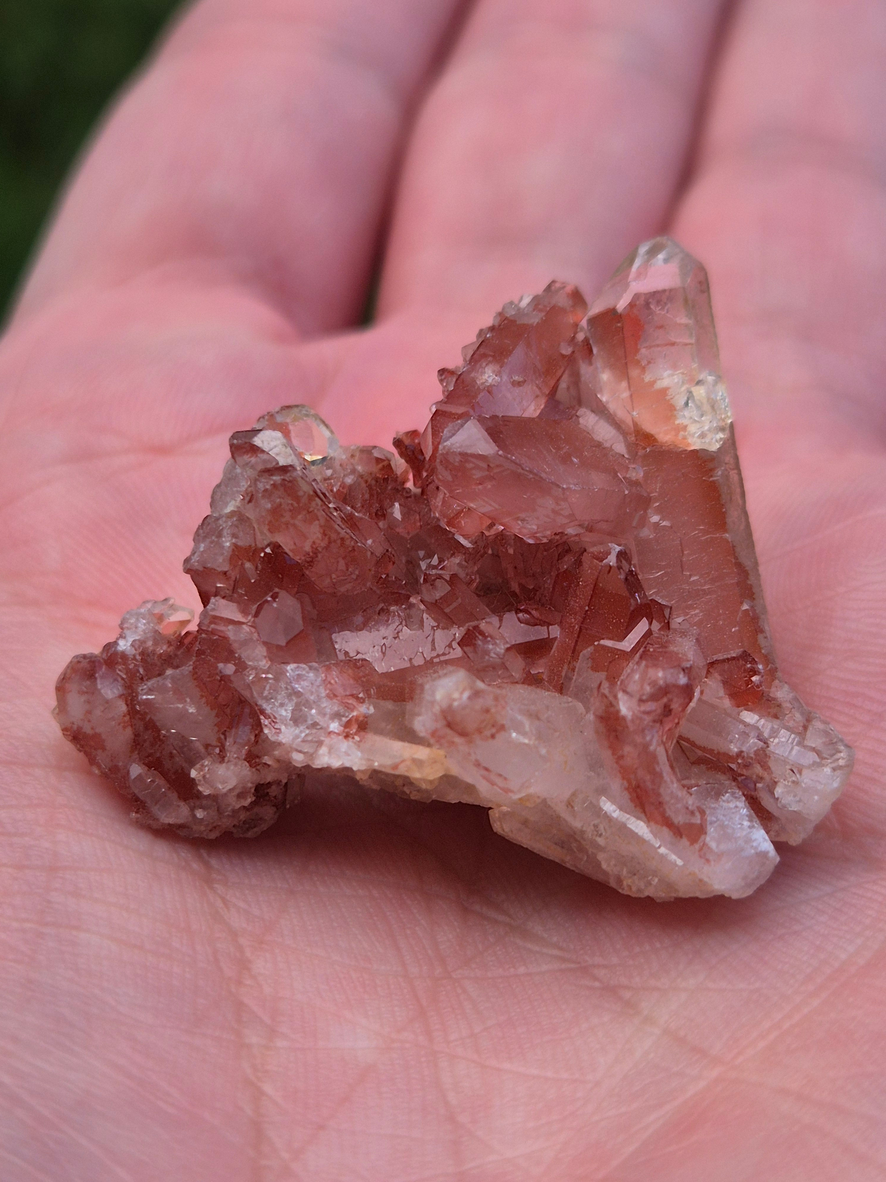 Extremely High Grade Pink Lithium Quartz Cluster #7