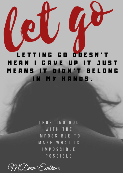 Letting Go put a demand on your Faith