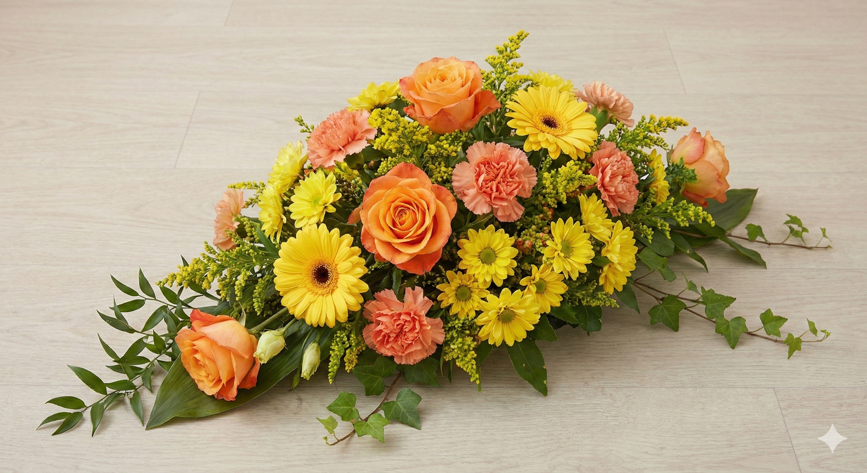 Sorgdekoration Färgsprakande