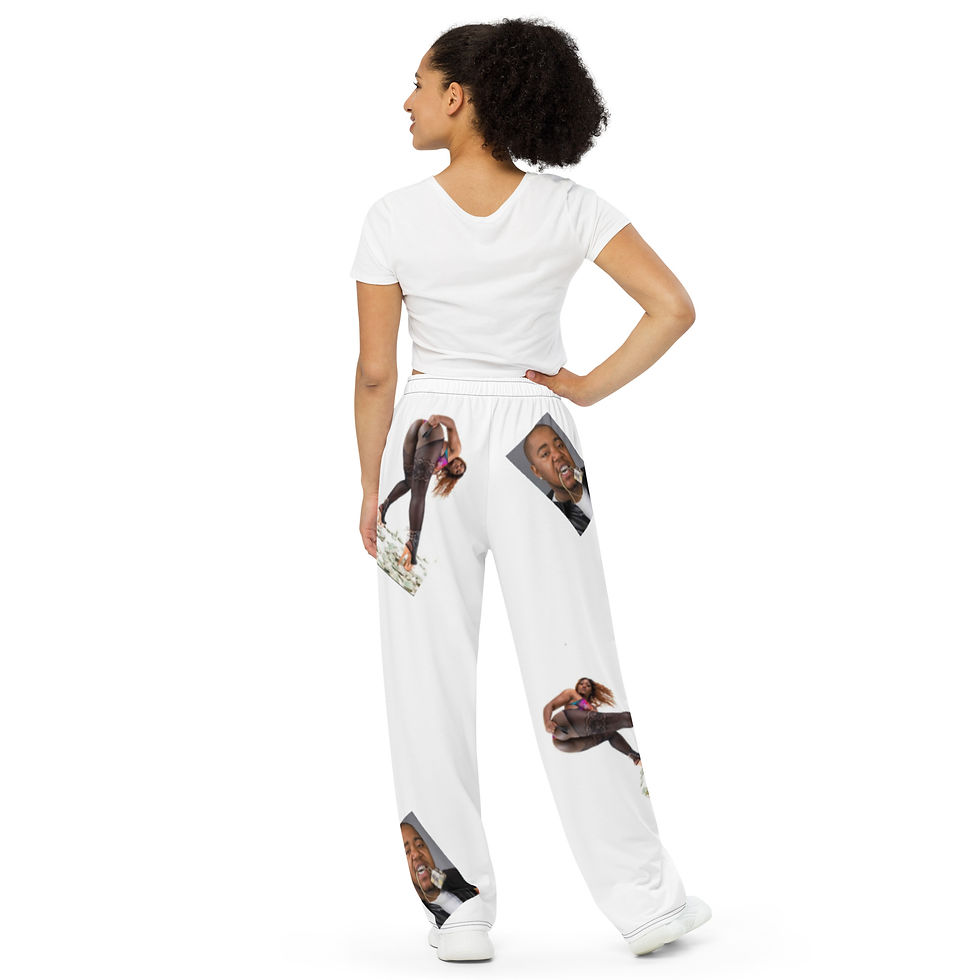 Thumbnail: All-over print unisex wide-leg pants