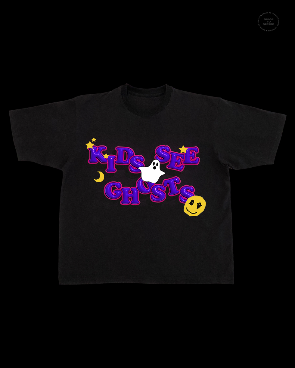 kids see ghosts tee mockup