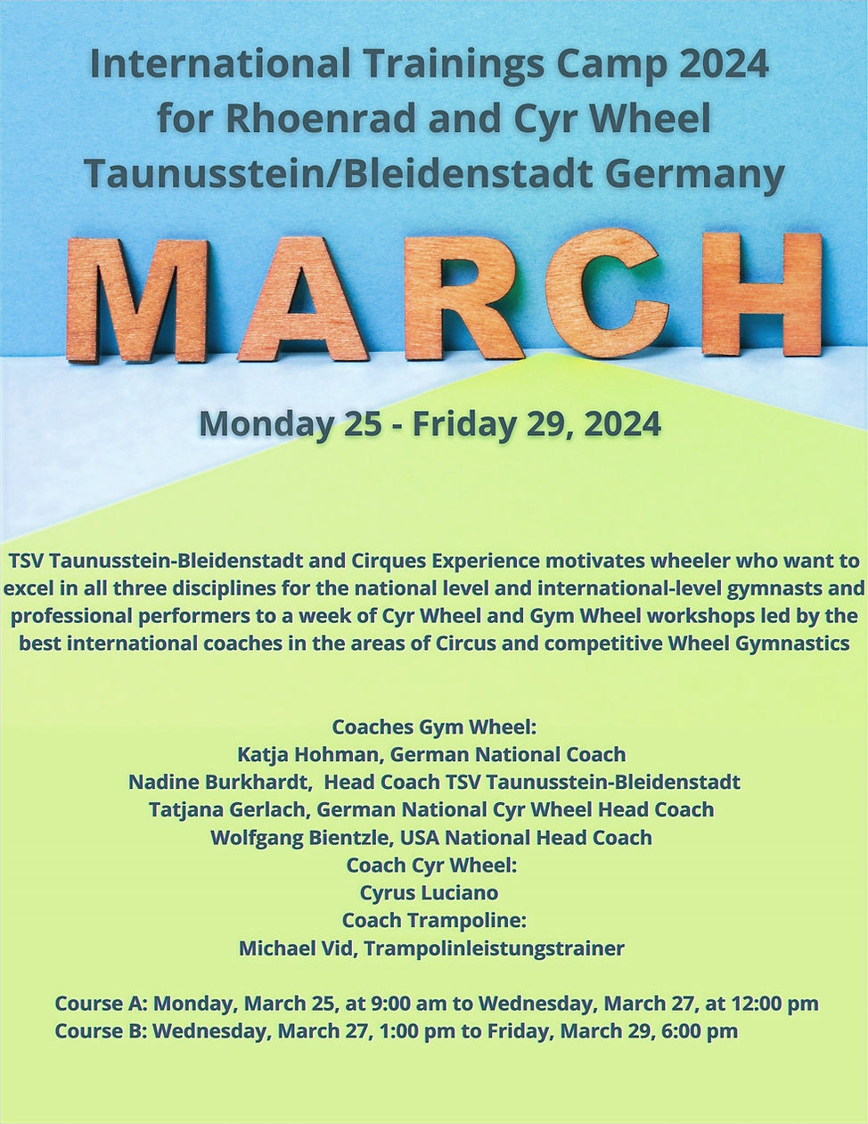 Int. Trainings Camp 2024 Announcement 