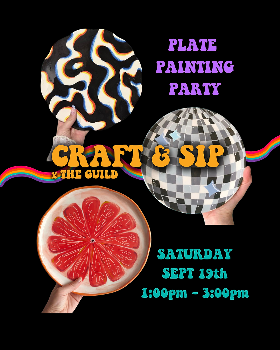 Craft & Sip - Plate Decorating