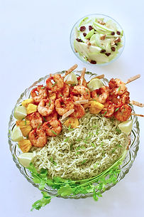 Grilled Prawns with Cilantro Butter Rice -Annie Xavier Kitchen Volume 5 - www.anniexavierkitchen.com