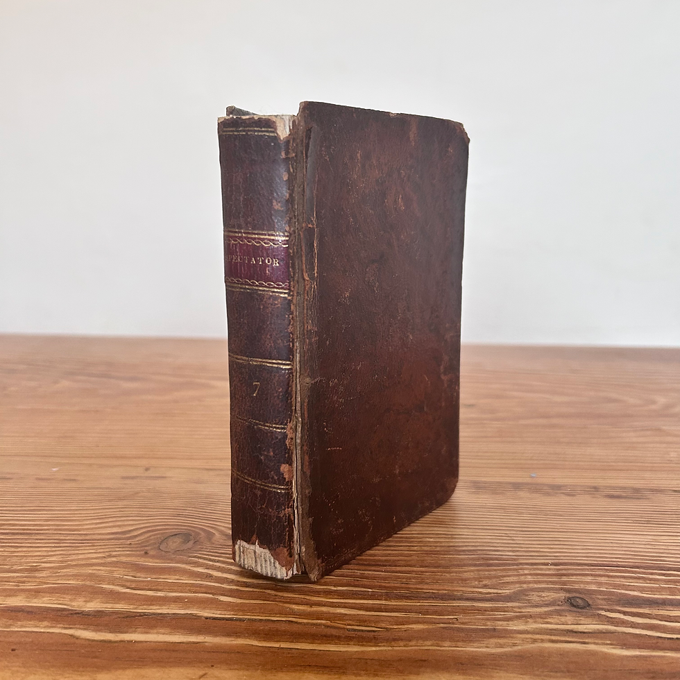 The Spectator Volume VII by  Joseph Addison & Richard Steele c1810 Leather