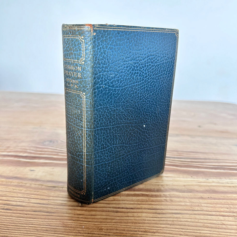 Small Leather Common Prayer and Hymn Book c1922 India Paper