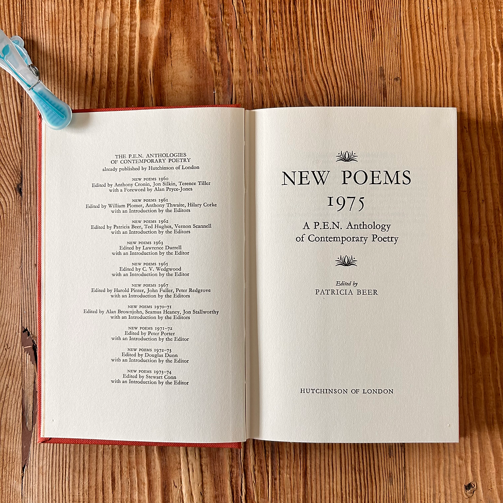 Thumbnail: New Poems 1975-A P.E.N Anthology of Contemporary Poetry Edited by Patricia Beer 3