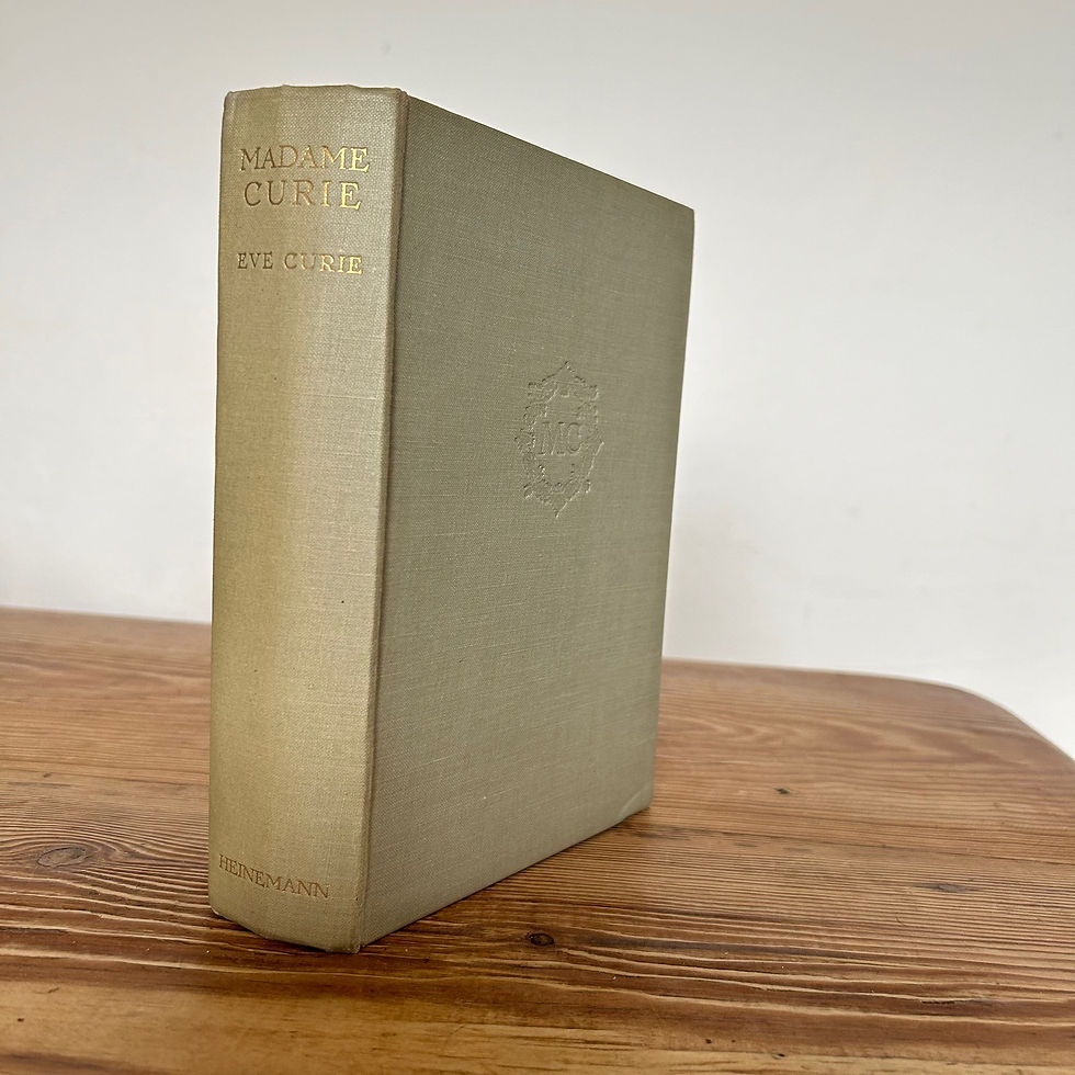 Madame Curie by Eve Curie c1939 Biography Science
