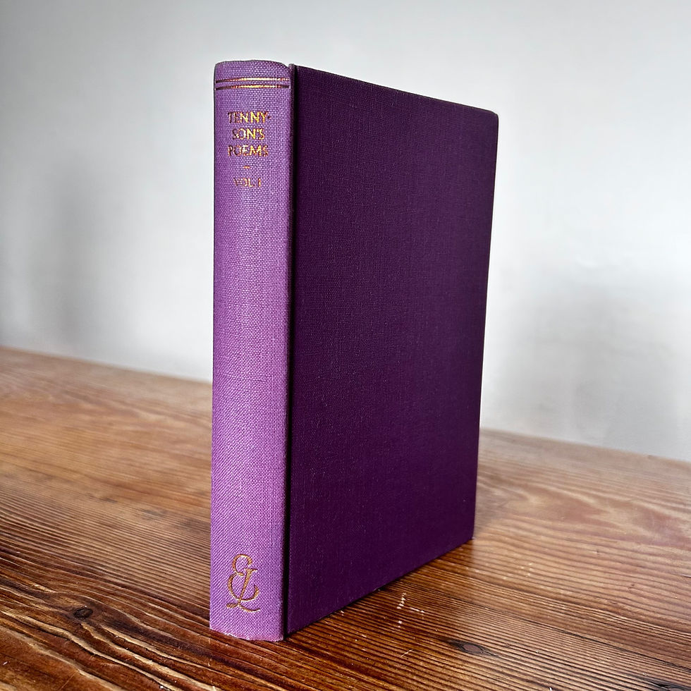 Tennyson Poems Volume One c1965 Everyman's Library No. 44